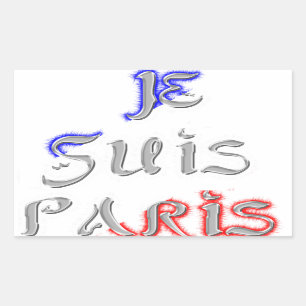 Je Suis Paris Ik hou van Parijs Rechthoekige Sticker