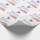 Je suis Paris Ik hou van Parijs Tekst Kunst Print Cadeaupapier (Hoek)