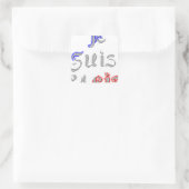Je suis Paris Ik hou van Parijs Tekst Kunst Print Vierkante Sticker (Tas)