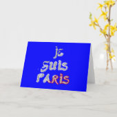 Je Suis Paris Kunstprint Kaart (Gele Bloem)