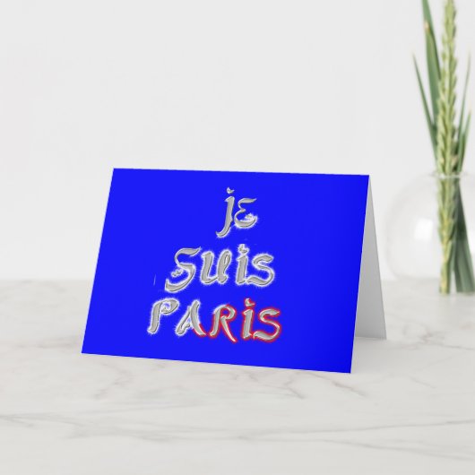 Je Suis Paris Kunstprint Kaart (Voorkant)