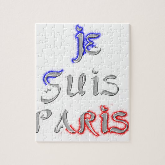 Je Suis Paris Kunstprint Legpuzzel (Verticaal)
