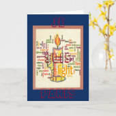 Je Suis Paris Light Lovely wenskaart Kaart (Gele Bloem)
