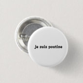 je suis poutine knop ronde button 3,2 cm (Voorkant /achterkant)