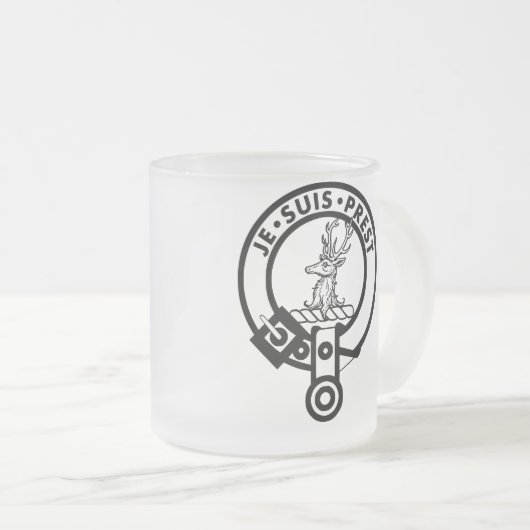 Je Suis Prest 10 oz Frosted Mok (Voorkant rechts)