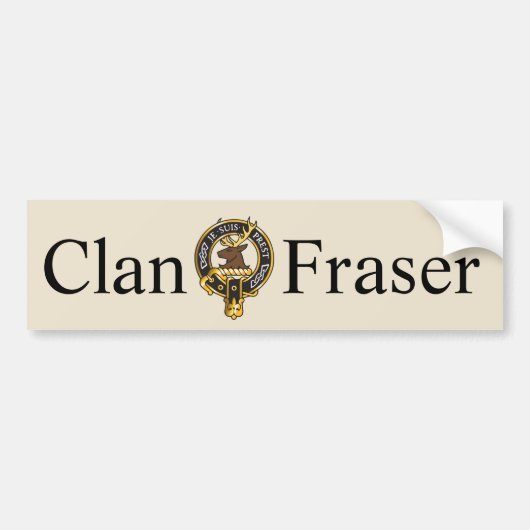 Je suis Prest - Clan Fraser Crest Bumpersticker (Voorkant)