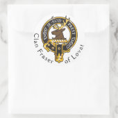 Je Suis Prest - Clan Fraser Crest Ronde Sticker (Tas)