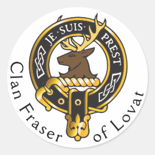 Je Suis Prest - Clan Fraser Crest Ronde Sticker
