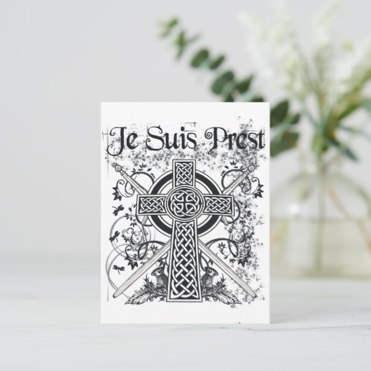 Je suis Prest Fraser Family Motto Briefkaart (Staand voorkant)