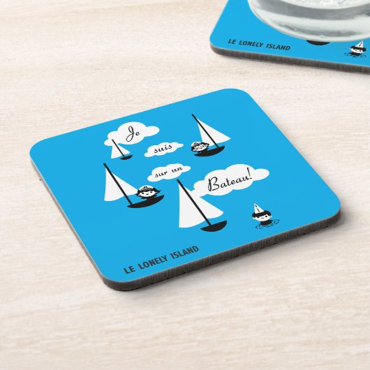 Je suis sur un Bateau! Drankjes Onderzetter (Linkerzijde)