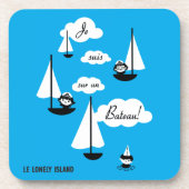 Je suis sur un Bateau! Drankjes Onderzetter (Voorkant)