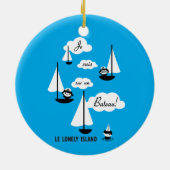 Je suis sur un Bateau! Keramisch Ornament (Achterkant)