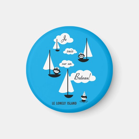 Je suis sur un Bateau! Magneet (Voorkant)