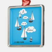 Je suis sur un Bateau! Metalen Ornament (Links)