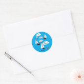 Je suis sur un Bateau! Ronde Sticker (Envelop)