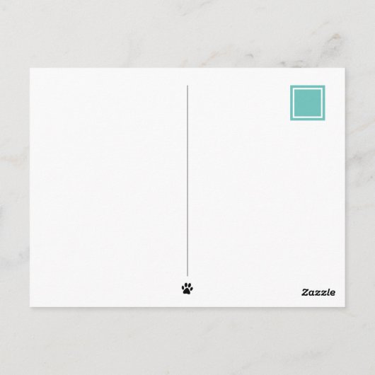 "Je suis un chat" Kat gepersonaliseerd Briefkaart (Achterkant)