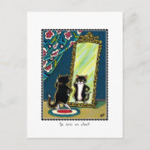 "Je suis un chat" Kat gepersonaliseerd Briefkaart (Voorkant)