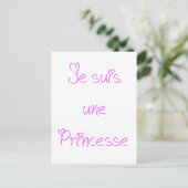 Je suis une princesse briefkaart (Staand voorkant)