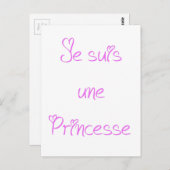 Je suis une princesse briefkaart (Voorkant / Achterkant)