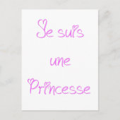 Je suis une princesse briefkaart (Voorkant)