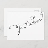 Je T' adore Briefkaart (Voorkant / Achterkant)