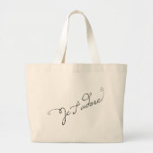 Je T adore Grote Tote Bag (Voorkant)