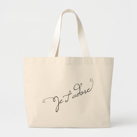 Je T adore Grote Tote Bag (Voorkant)
