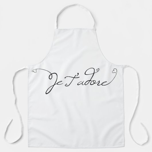 Je T-adore Ik heb je in het Frans aangeraden Schort (Voorkant)