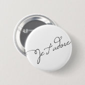 Je T adore Ronde Button 5,7 Cm (Voorkant /achterkant)