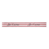 Je T’aime Decorative Ribbon | Romantic French Love Satijnen Lint (Voorkant)
