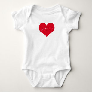 Je t’aime I love you in het Frans I Hart Romper