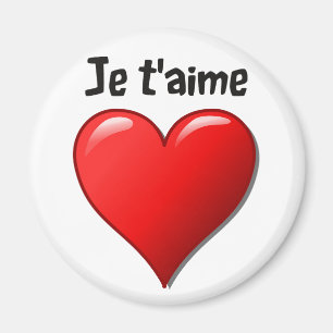 Je t-aime - Ik hou van je in het Frans Magneet
