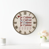 Je T’aime in Many Languages Romantic Grote Klok (Huis)