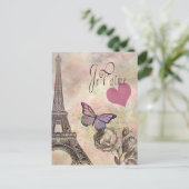 Je T' Aime  Valentijn Briefkaart (Staand voorkant)