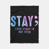 Je T-shirt verhaal is niet zelfdoding over prevent Fleece Deken (Voorkant)