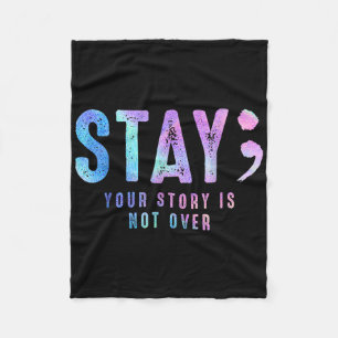Je T-shirt verhaal is niet zelfdoding over prevent Fleece Deken