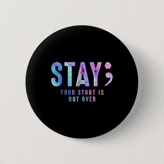 Je T-shirt verhaal is niet zelfdoding over prevent Ronde Button 5,7 Cm (Voorkant)