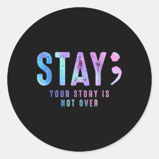 Je T-shirt verhaal is niet zelfdoding over prevent Ronde Sticker