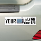 Je T.V. ligt ongeveer 9-11 bumpersticker (Op auto)
