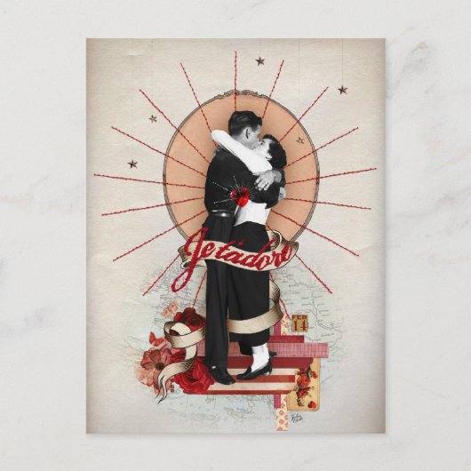 Je t'adore briefkaart (Voorkant)