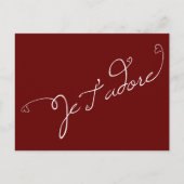 Je T'adore Briefkaart (Voorkant)
