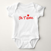 Je T'aime baby shirt (Voorkant)