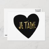 Je T'aime Briefkaart (Voorkant / Achterkant)