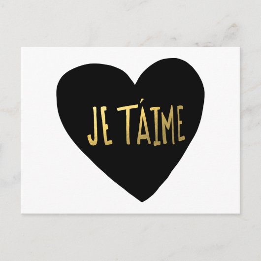 Je T'aime Briefkaart (Voorkant)