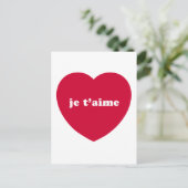JE T'AIME BRIEFKAART (Staand voorkant)