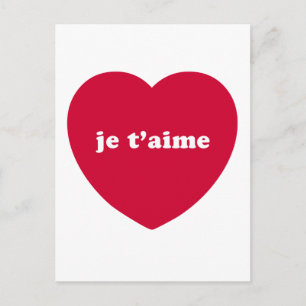 JE T'AIME BRIEFKAART