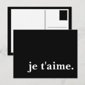 je t'aime. briefkaart (Voorkant / Achterkant)