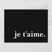 je t'aime. briefkaart (Voorkant)