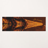 Je T'Aime Brown Sinaasappel Paris Frankrijk Eiffel Yogamat (Voorkant (horizontaal))