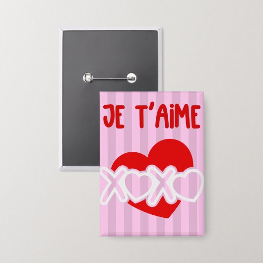 Je t'aime button (Voorkant / Achterkant)